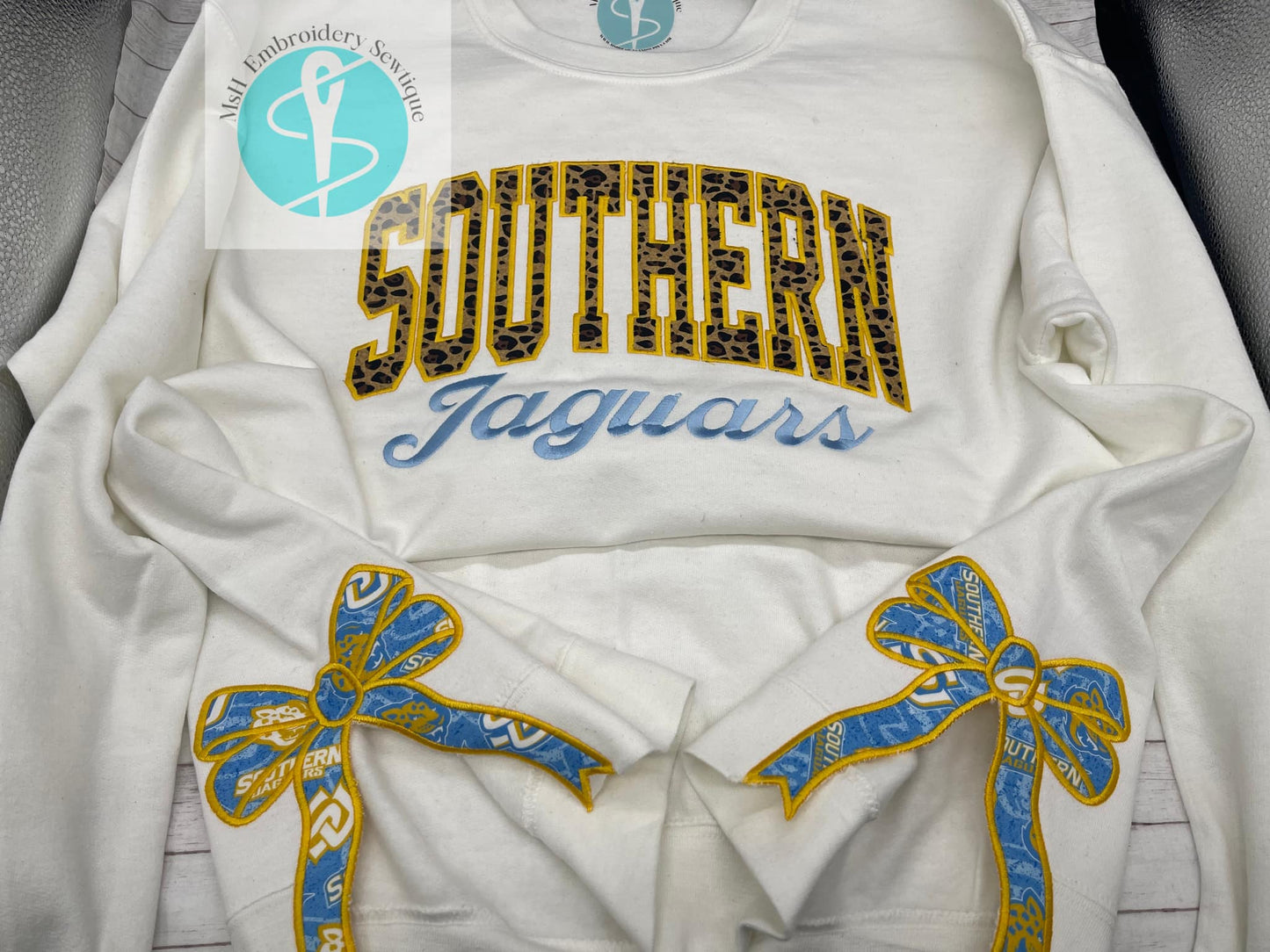 Southern Jaguar Croquet Bow Sweatshirt
