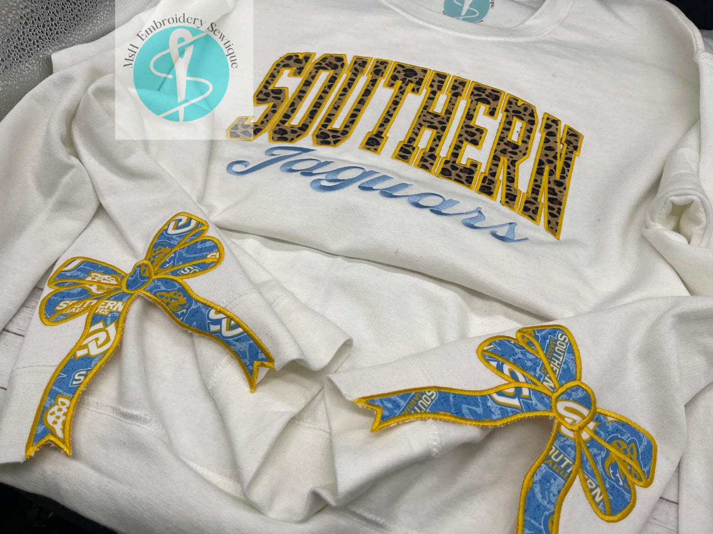 Southern Jaguar Croquet Bow Sweatshirt