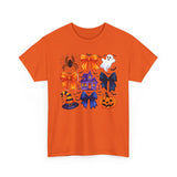 Halloween-Themed Unisex Heavy Cotton Tee, Spooky Graphic Shirt, Fall Fashion, Pumpkin Tee, Ghost Shirt, Trick or Treat Tee