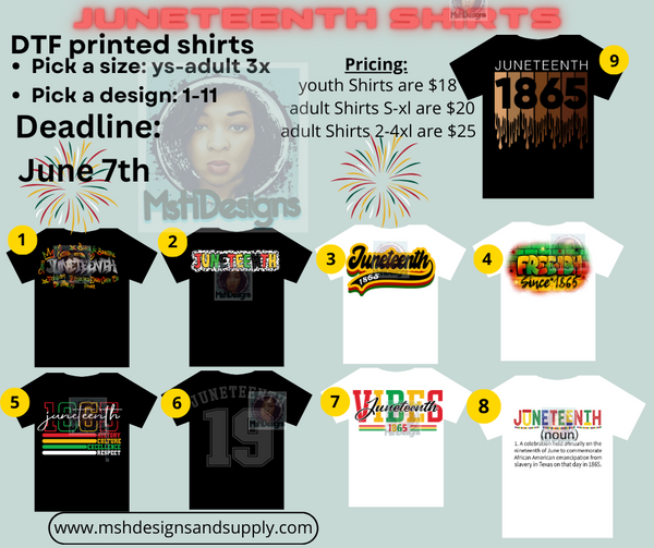 Juneteenth Shirts Collection 1