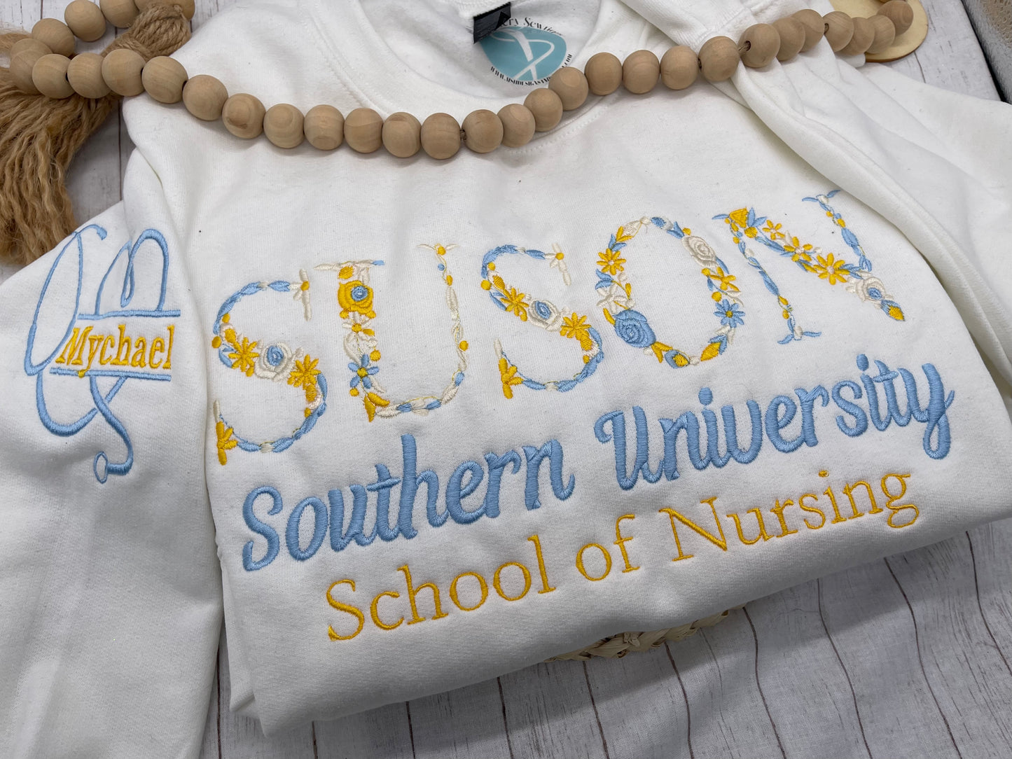 Custom floral print Embr sweatshirt