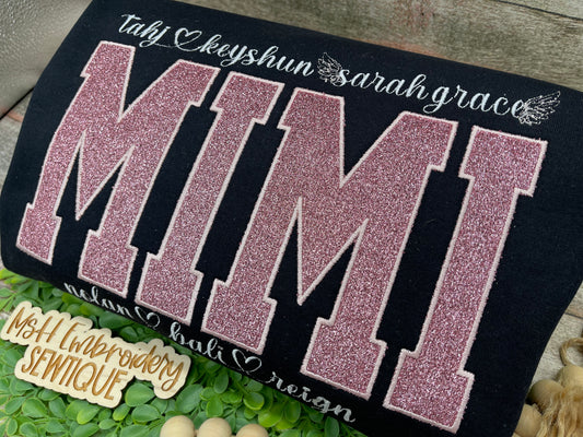 CUSTOM GLITTER MIMI SWEATSHIRT — PERSONALIZED WITH YOUR KIDS' NAMES! (Copy)