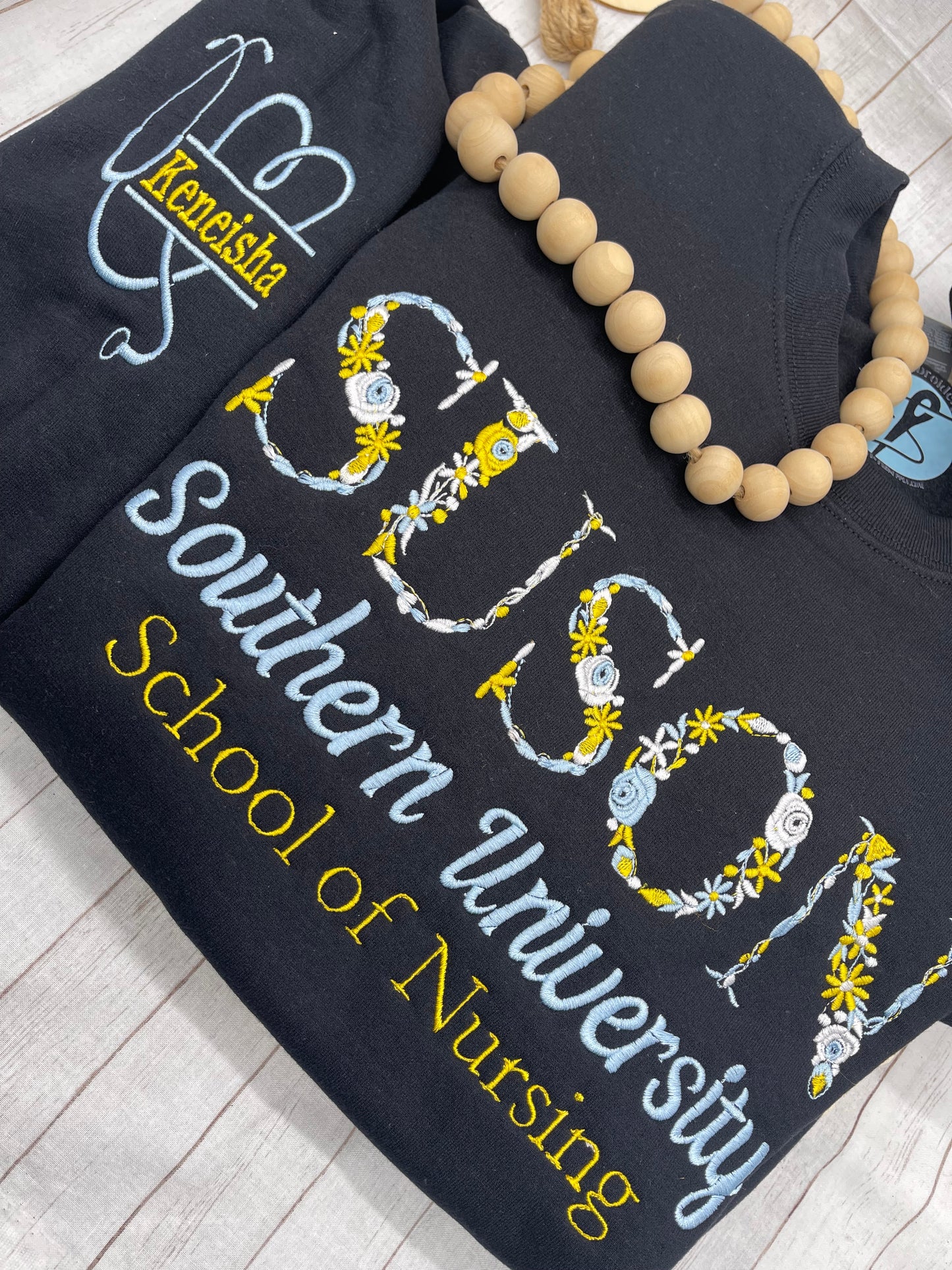 Custom floral print Embr sweatshirt