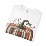 Pumpkin Book Unisex T-Shirt, Fall Fashion, Literary Gift, Halloween Tee, Cozy Autumn Wear, Book Lover's Apparel