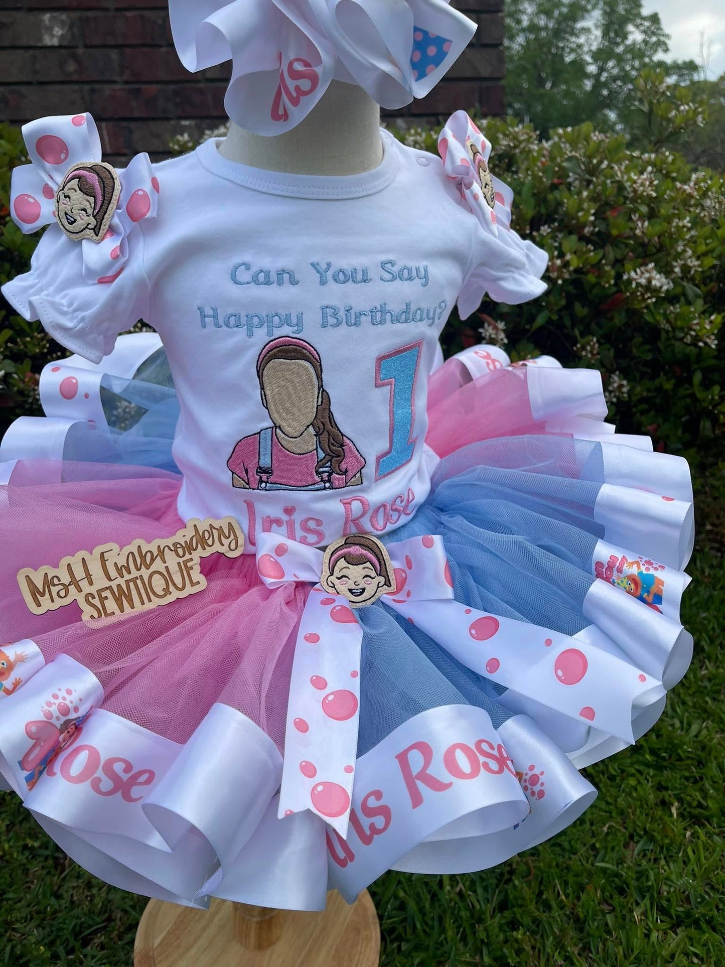 Girl Birthday tutu set | Ms. Rachel inspired shirt tutu set | Birthday Outfit | 1st Birthday Outfit | Birthday TuTu | Personalized with name