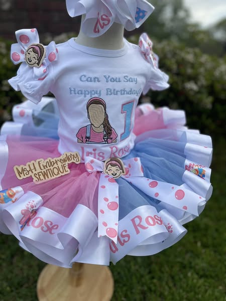 Girl Birthday tutu set | Ms. Rachel inspired shirt tutu set | Birthday Outfit | 1st Birthday Outfit | Birthday TuTu | Personalized with name