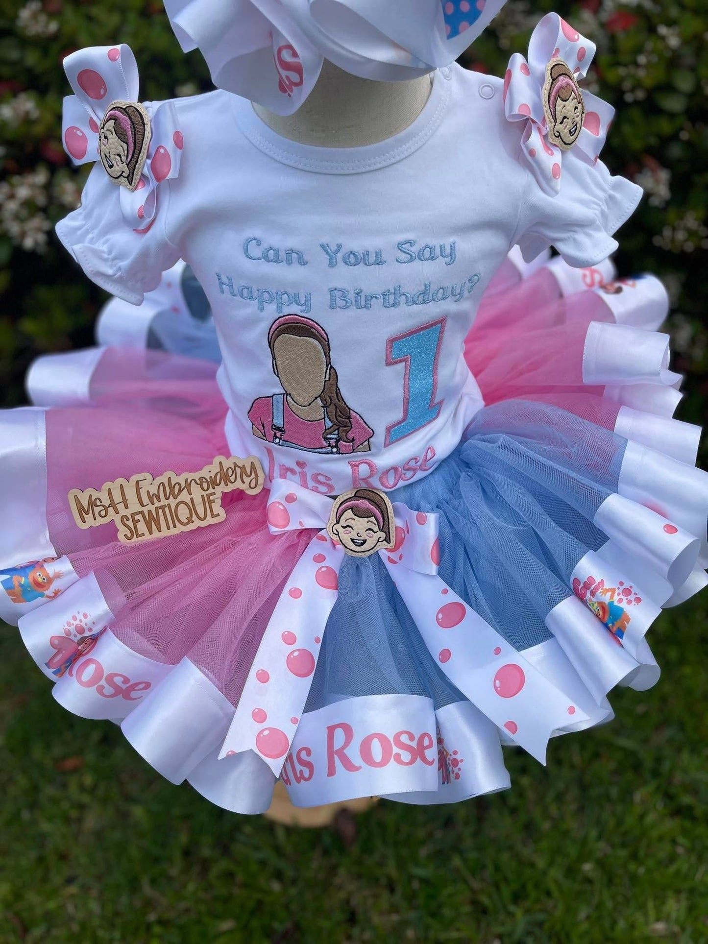 Girl Birthday tutu set | Ms. Rachel inspired shirt tutu set | Birthday Outfit | 1st Birthday Outfit | Birthday TuTu | Personalized with name