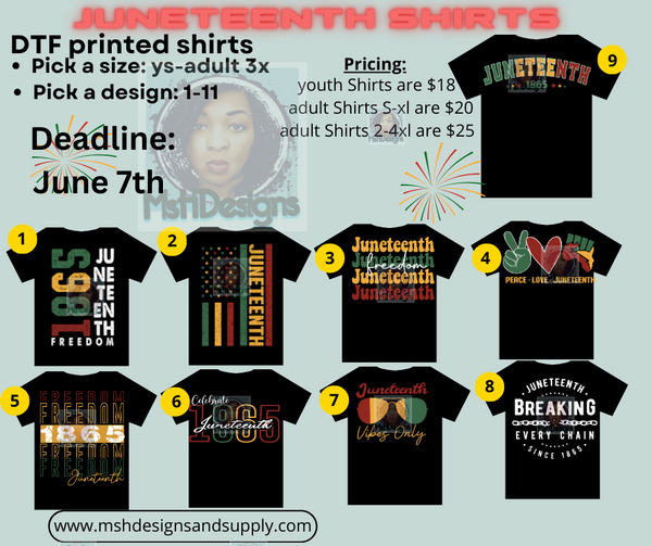 Juneteenth shirts collection 3