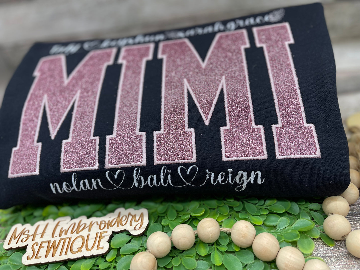 CUSTOM GLITTER MIMI SWEATSHIRT — PERSONALIZED WITH YOUR KIDS' NAMES! (Copy)