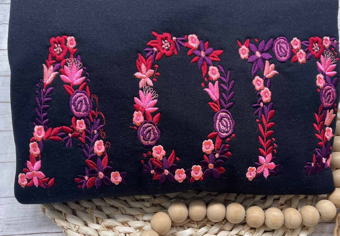 Custom floral print Embr sweatshirt