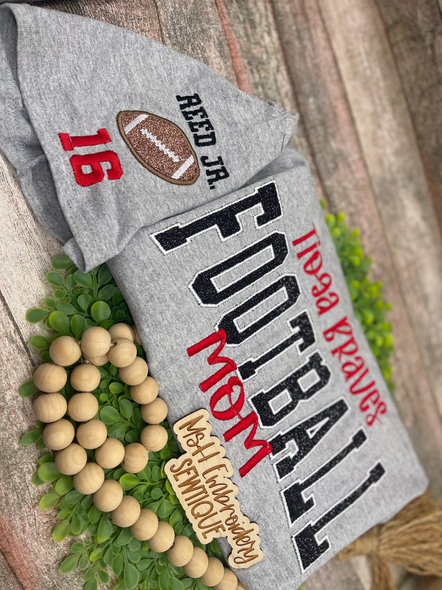 🏈 Custom Embroidered Football Mom / Grandma / Sister Shirt or Sweatshirt