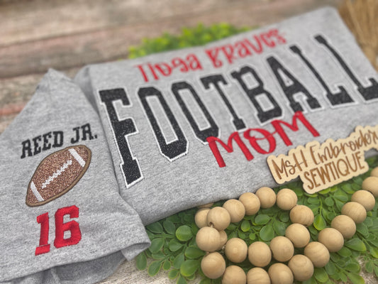 🏈 Custom Embroidered Football Mom / Grandma / Sister Shirt or Sweatshirt