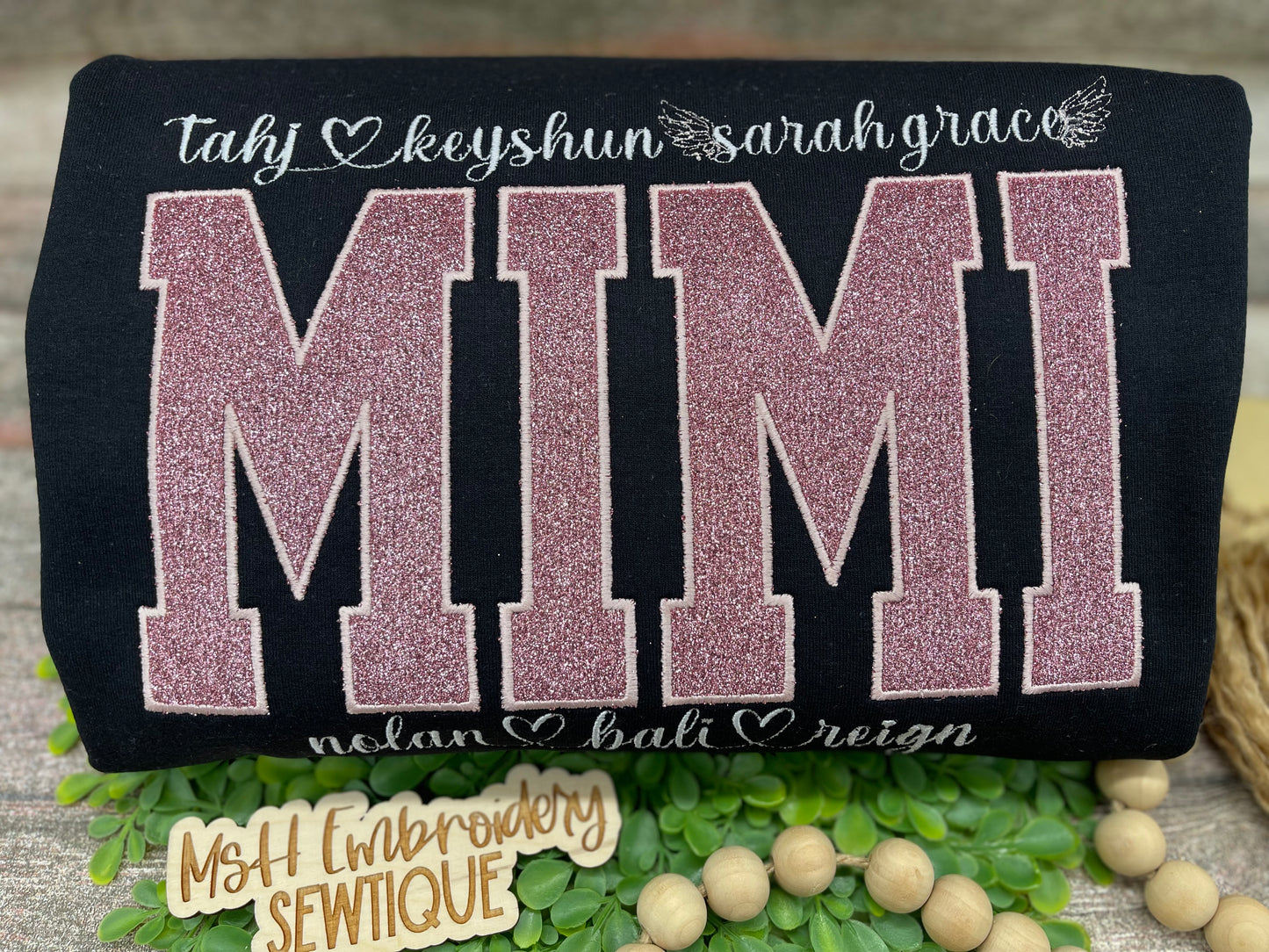 CUSTOM GLITTER MIMI SWEATSHIRT — PERSONALIZED WITH YOUR KIDS' NAMES! (Copy)