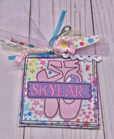 Ballet shoe bag tag