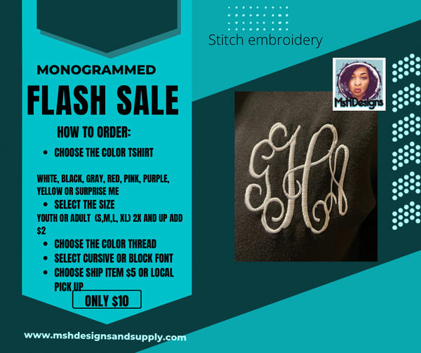 Monogram tshirts (flash sale)