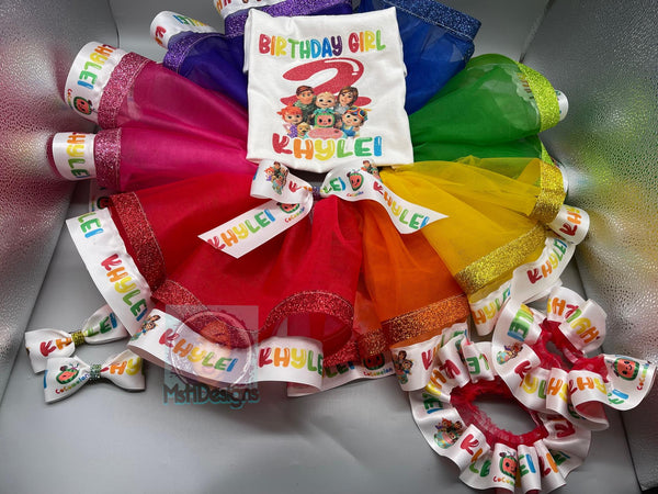 Personalized Tutu Birthday Set