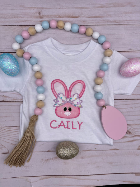 Easter Bunny Applique Embroidery Shirt